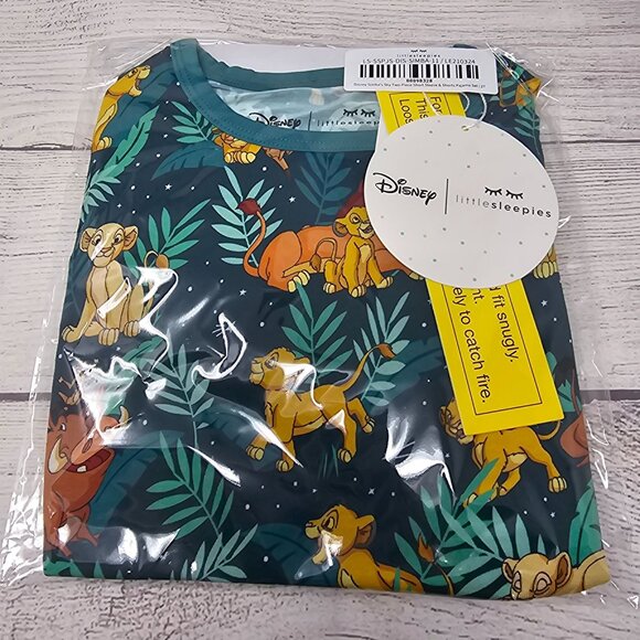 NIB Little Sleepies Disney Simba's Sky Short Sleeve/Shorts PJ Set Size 2T - Picture 1 of 3